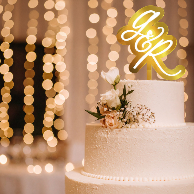 Caketopper Stil 3 Initialien